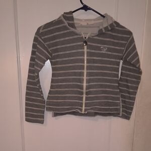 Roxy Kids | Hoodie with Gray and White Stripes